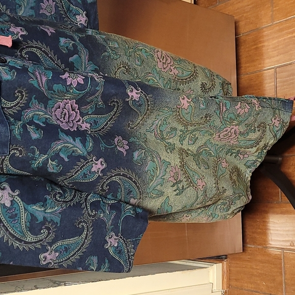 Ombre & Paisley Loose Denim Hoodie - Picture 6 of 14